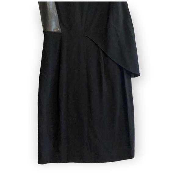 NWT Alexander Wang Black Sheath Dress with Leather Inset, Size 10 - Picture 6 of 15